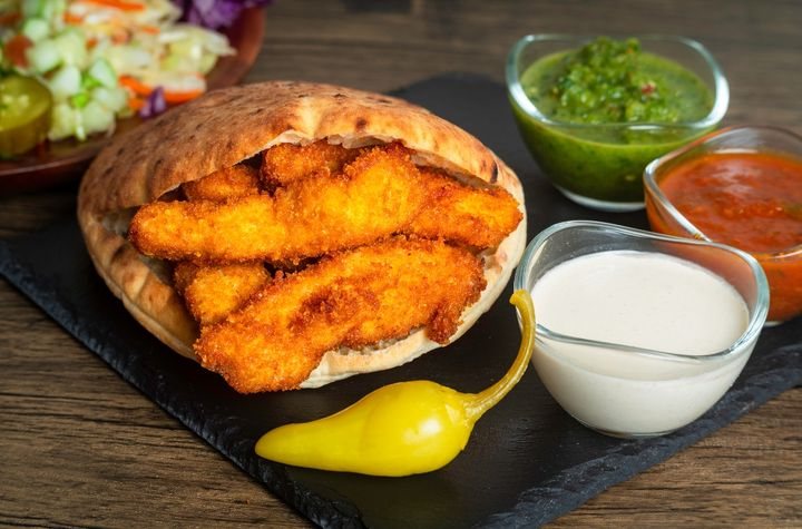 Schnitzel in a pita